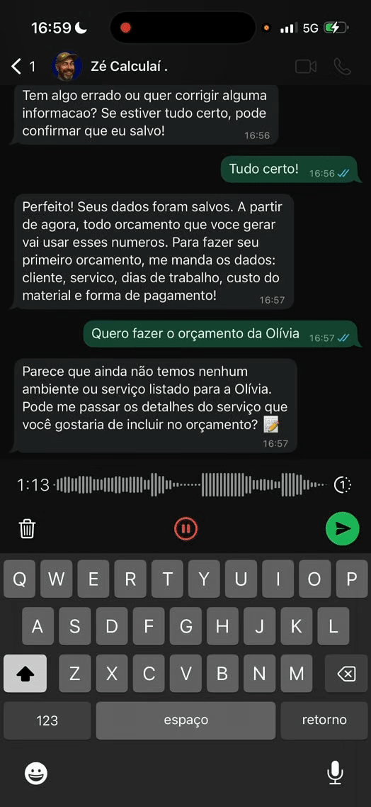 Zé Calculaí calculando orçamento de cozinha